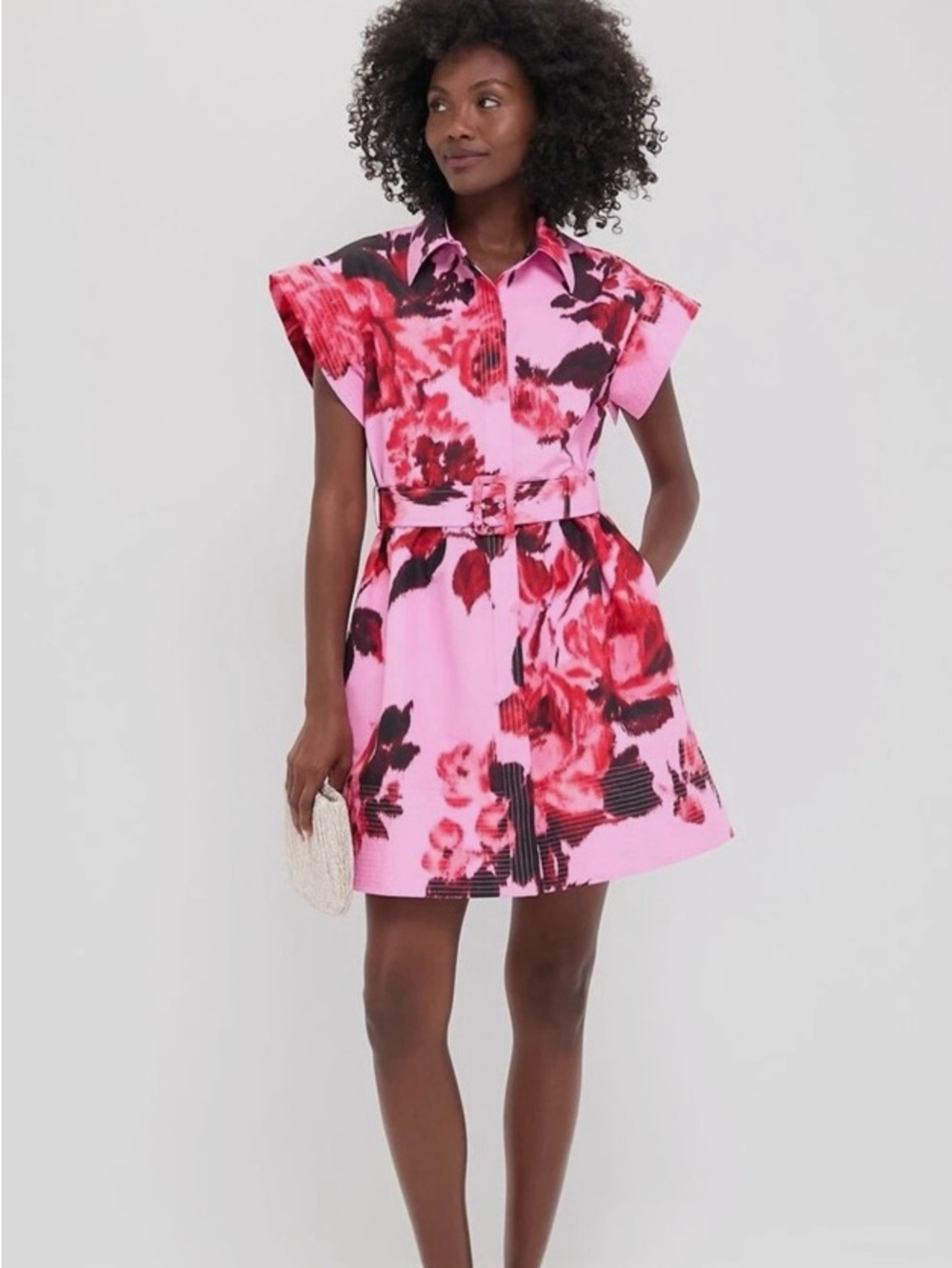 Tuckernuck Chloe dress Pink Floral Tie-Waist Mini Dress